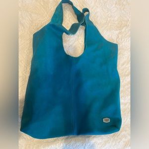 Teal Suede Colombian Tote.